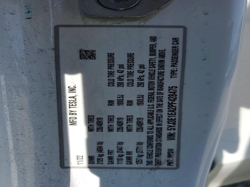 Продажа на аукционе авто 2023 Tesla Model 3, vin: 5YJ3E1EA2PF428475, номер лота: 48895316