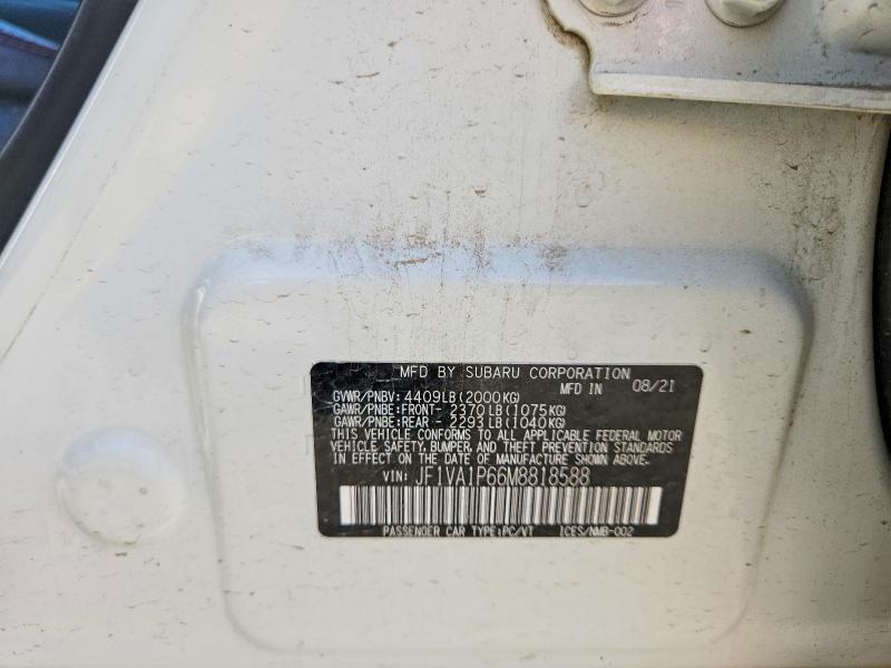 Продаж на аукціоні авто 2021 Subaru Wrx, vin: JF1VA1P66M8818588, номер лоту: 48868936
