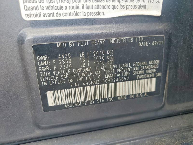 Продаж на аукціоні авто 2011 Subaru Legacy, vin: 4S3BMBK60B3245652, номер лоту: 51244726