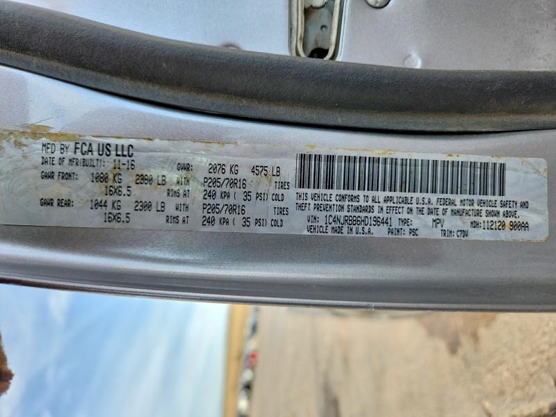 Aukcja sprzedaży 2017 Jeep Patriot, vin: 1C4NJRBB6HD196441, numer aukcji: 49593586