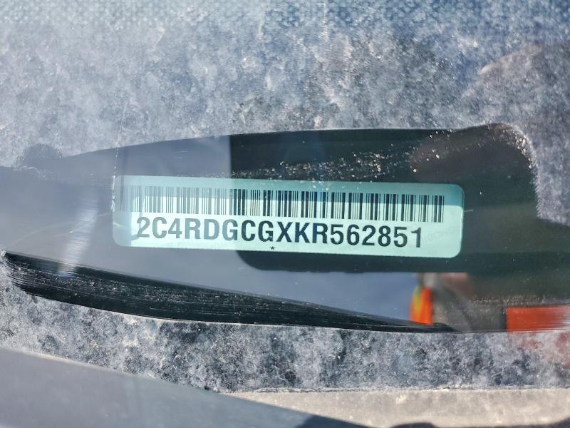 Auction sale of the 2019 Dodge Grand Caravan, vin: 2C4RDGCGXKR562851, lot number: 51675496