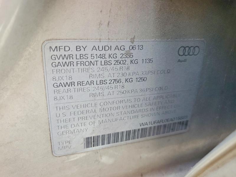 51699966 :رقم المزاد ، WA1UFAFL0EA015889 vin ، 2014 Audi A4 Allroad مزاد بيع