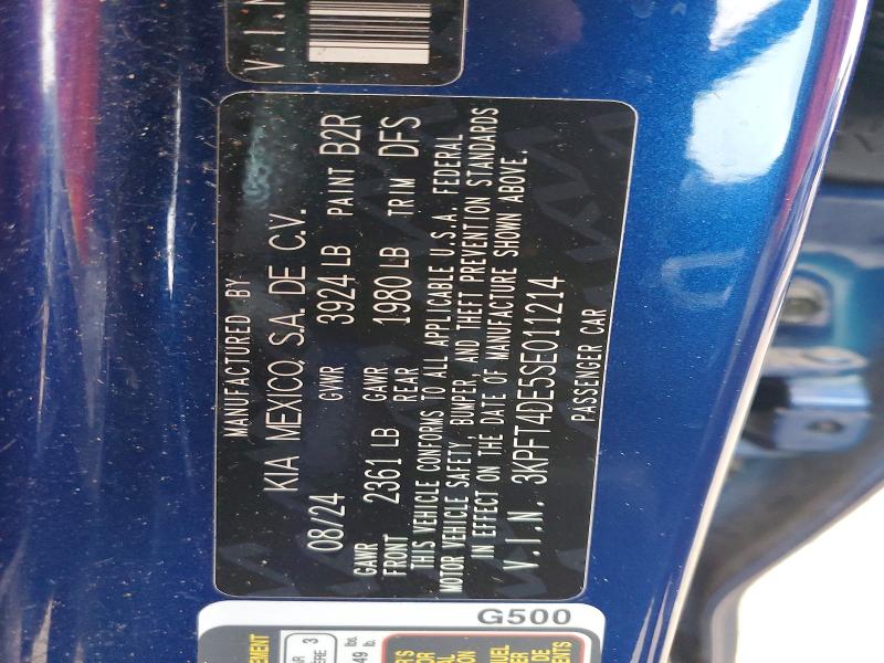 48856136 :رقم المزاد ، 3KPFT4DE5SE011214 vin ، 2025 Kia K4 مزاد بيع
