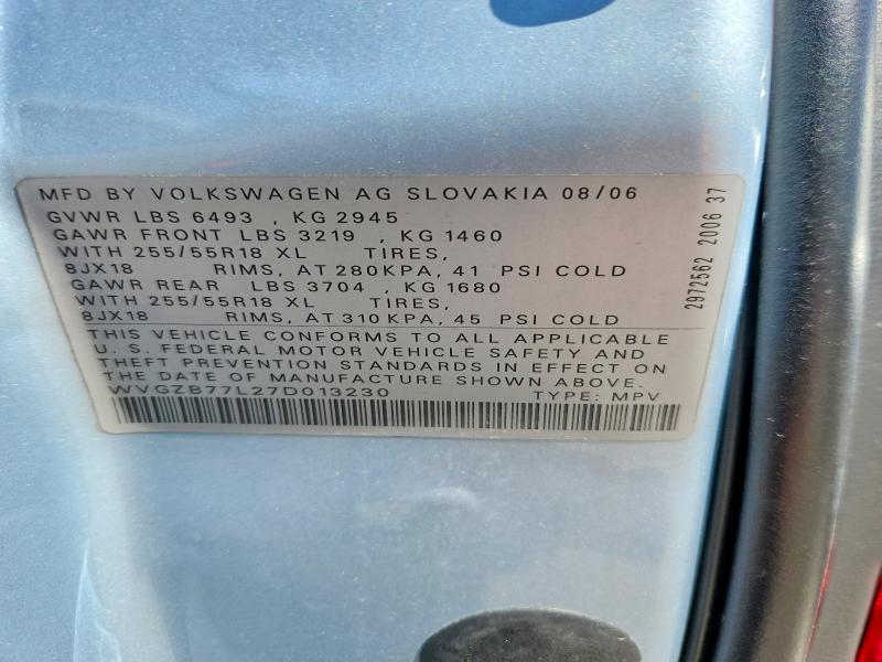 Продаж на аукціоні авто 2007 Volkswagen Touareg, vin: WVGZB77L27D013230, номер лоту: 48635586