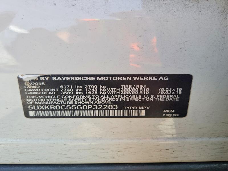Auction sale of the 2016 Bmw X5, vin: 5UXKR0C55G0P32283, lot number: 51640916