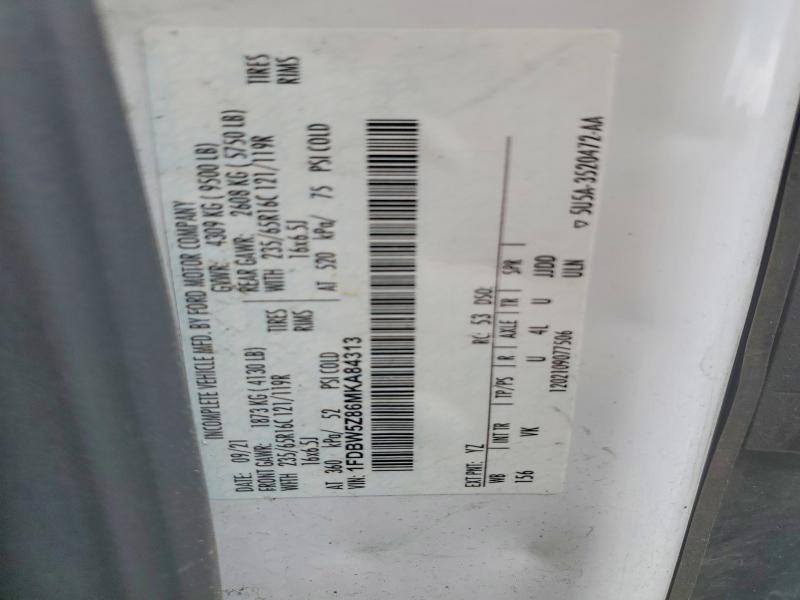 Aukcja sprzedaży 2021 Ford Transit, vin: 1FDBW5Z86MKA84313, numer aukcji: 79992345