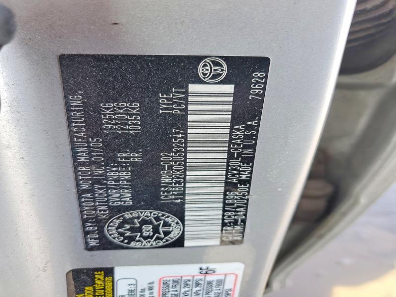 Продажа на аукционе авто 2005 Toyota Camry, vin: 4T1BE32K05U532547, номер лота: 48147146
