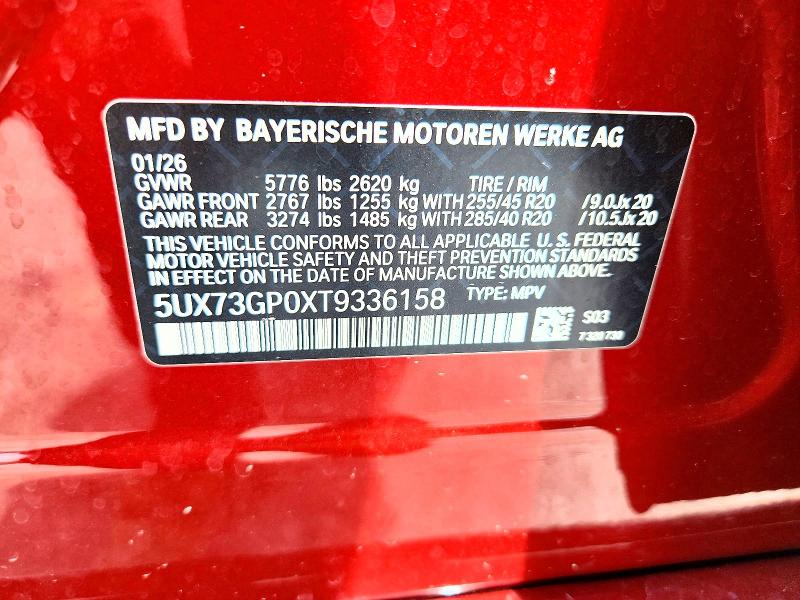Продажа на аукционе авто 2026 Bmw X3, vin: 5UX73GP0XT9336158, номер лота: 50666416