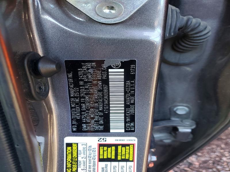 Продаж на аукціоні авто 2022 Toyota Camry, vin: 4T1G11AK5NU698067, номер лоту: 48316176