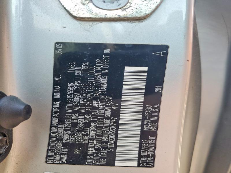 Продажа на аукционе авто 2005 Toyota Sienna, vin: 5TDZA23C45S342142, номер лота: 49674876