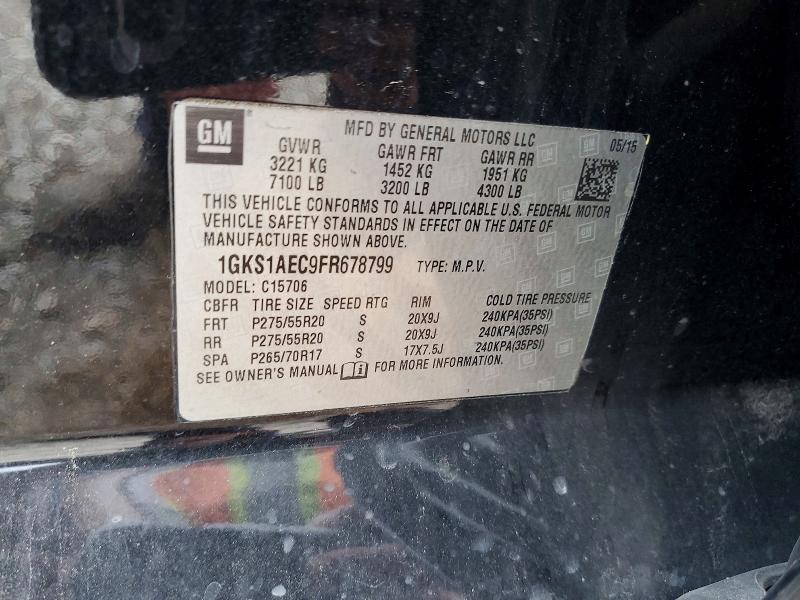 Aukcja sprzedaży 2015 Gmc Yukon, vin: 1GKS1AEC9FR678799, numer aukcji: 48586046