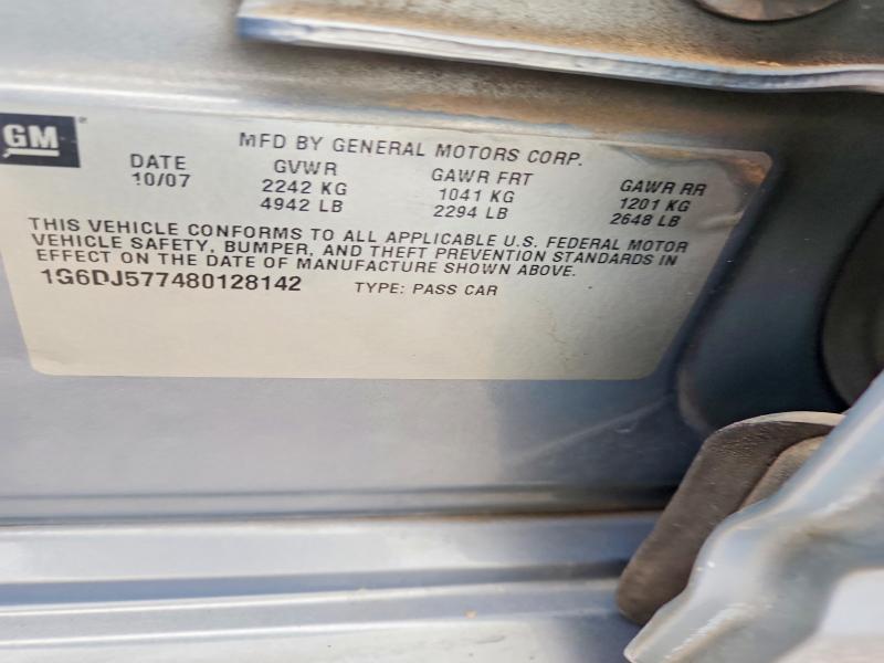 51800456 :رقم المزاد ، 1G6DJ577480128142 vin ، 2008 Cadillac Cts مزاد بيع