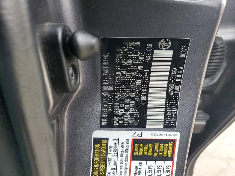 2016 Toyota Camry მანქანა იყიდება აუქციონზე, vin: 4T1BF1FK1GU226441, აუქციონის ნომერი: 50571796
