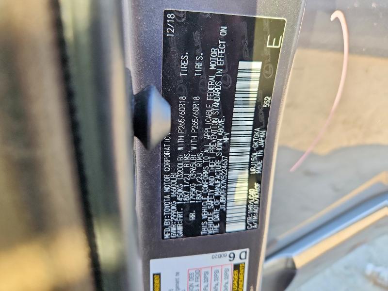 Aukcja sprzedaży 2019 Lexus Gx, vin: JTJBM7FX7K5224637, numer aukcji: 50751786