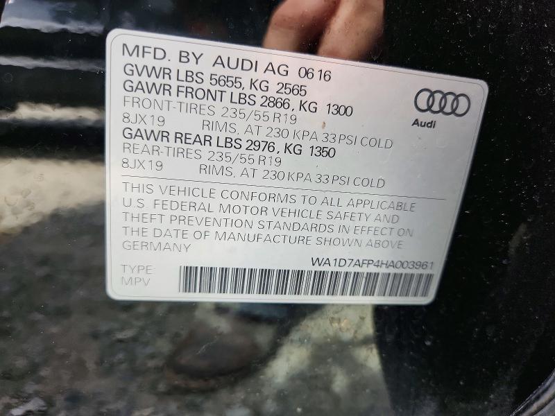 Aukcja sprzedaży 2017 Audi Q5, vin: WA1D7AFP4HA003961, numer aukcji: 51906346