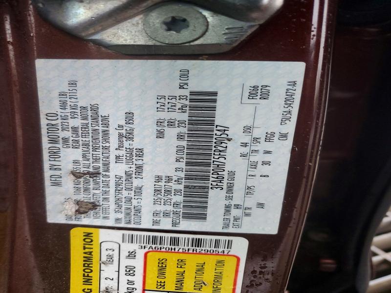 50886916 :رقم المزاد ، 3FA6P0H75FR290547 vin ، 2015 Ford Fusion مزاد بيع
