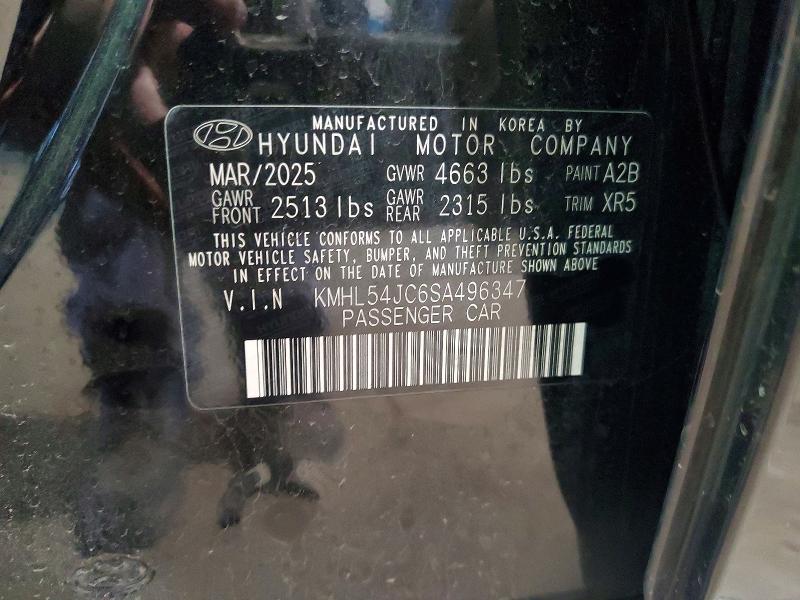 Продажа на аукционе авто 2025 Hyundai Sonata, vin: KMHL54JC6SA496347, номер лота: 48626846