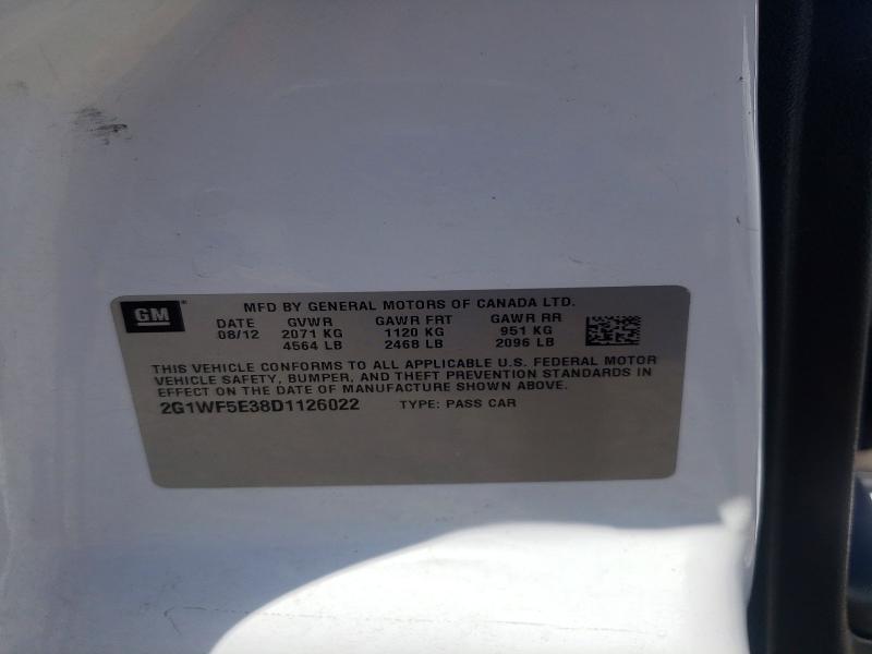 2013 Chevrolet Impala მანქანა იყიდება აუქციონზე, vin: 2G1WF5E38D1126022, აუქციონის ნომერი: 51893276