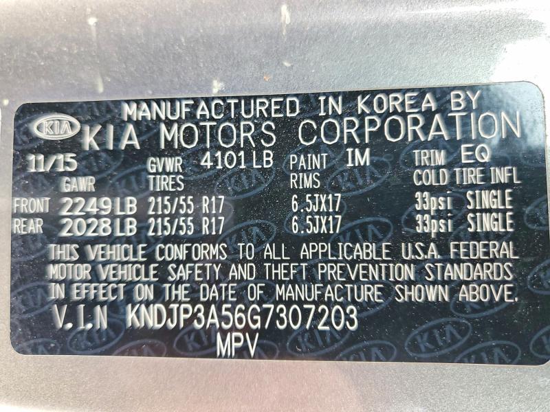 Продажа на аукционе авто 2016 Kia Soul, vin: KNDJP3A56G7307203, номер лота: 46637326
