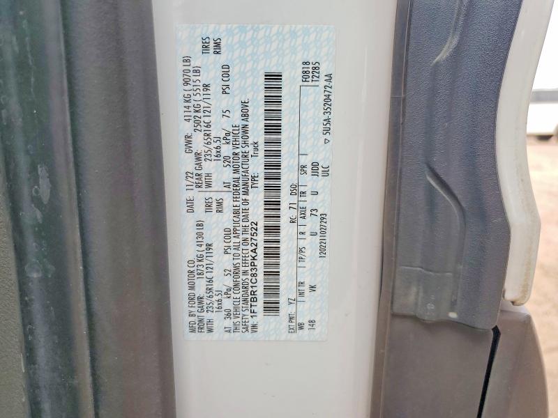 Продажа на аукционе авто 2023 Ford Transit, vin: 1FTBR1C83PKA27522, номер лота: 49652476