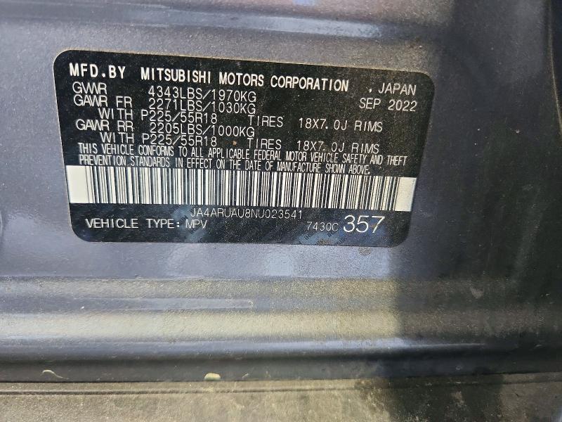 Продаж на аукціоні авто 2022 Mitsubishi Outlander Sport, vin: JA4ARUAU8NU023541, номер лоту: 49013886