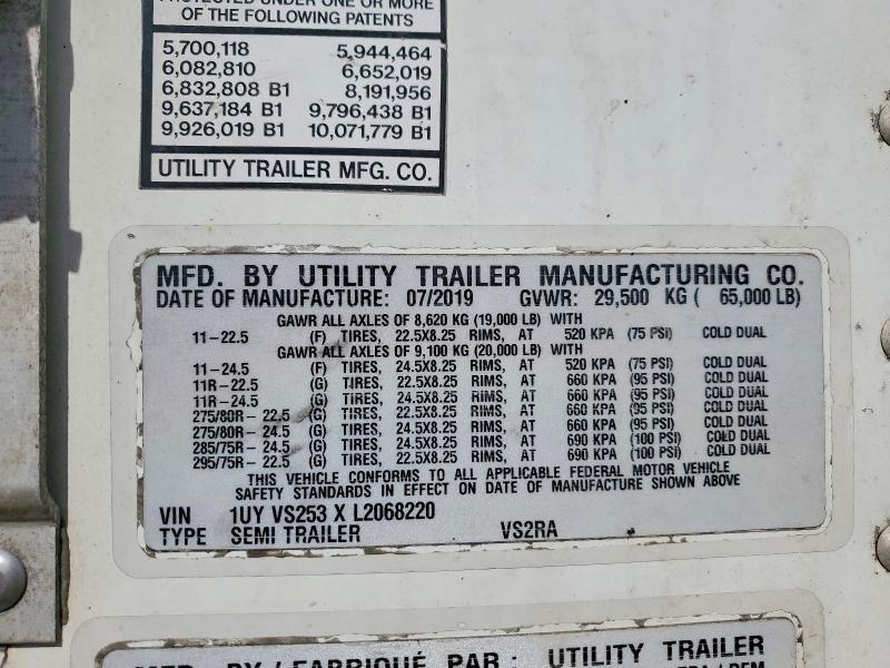 Продаж на аукціоні авто 2020 Utility Trailer Manufacture Utility Tr, vin: 1UYVS253XL2068220, номер лоту: 48566276