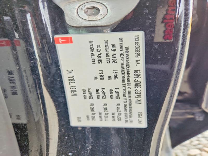 2018 Tesla Model 3 მანქანა იყიდება აუქციონზე, vin: 5YJ3E1EB9JF184839, აუქციონის ნომერი: 50130726