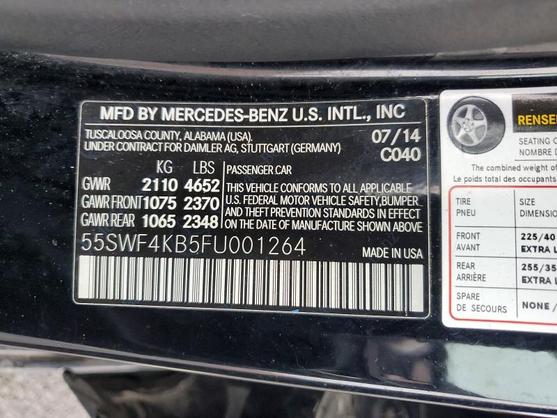 Aukcja sprzedaży 2015 Mercedes-benz C, vin: 55SWF4KB5FU001264, numer aukcji: 48439176