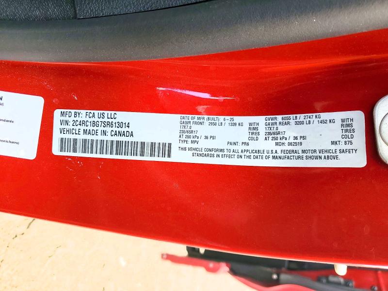 Продаж на аукціоні авто 2025 Chrysler Pacifica, vin: 2C4RC1BG7SR613014, номер лоту: 51599936