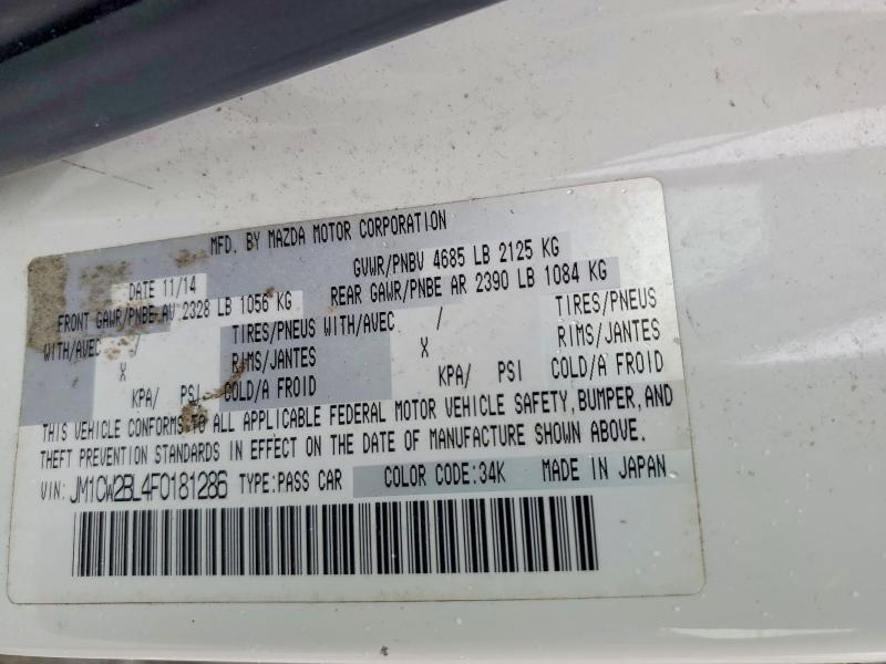 48353726 :رقم المزاد ، JM1CW2BL4F0181286 vin ، 2015 Mazda 5 مزاد بيع