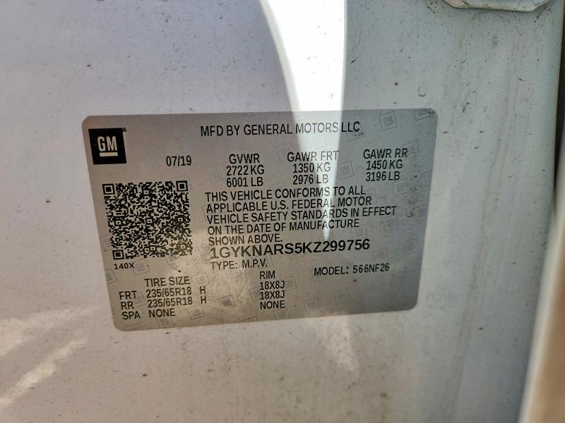 Aukcja sprzedaży 2019 Cadillac Xt5, vin: 1GYKNARS5KZ299756, numer aukcji: 49183166
