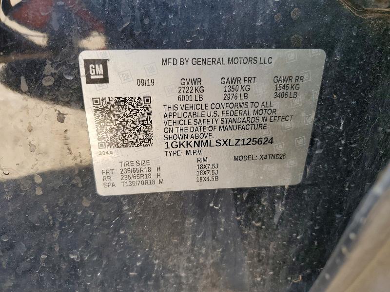Aukcja sprzedaży 2020 Gmc Acadia, vin: 1GKKNMLSXLZ125624, numer aukcji: 50450026