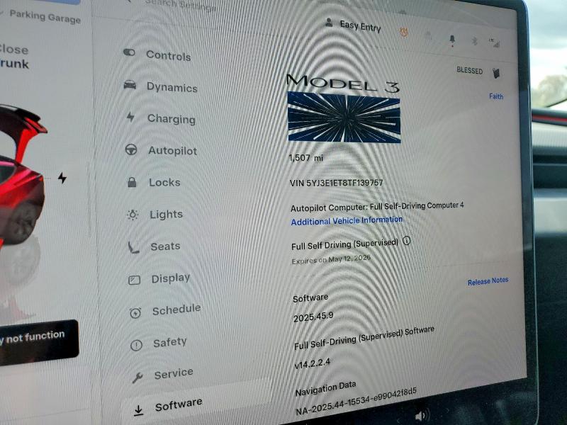 Aukcja sprzedaży 2026 Tesla Model 3, vin: 5YJ3E1ET8TF139757, numer aukcji: 47067946