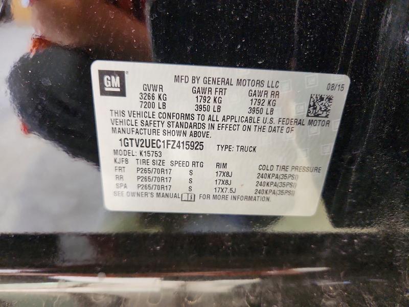 Продажа на аукционе авто 2015 Gmc Sierra, vin: 1GTV2UEC1FZ415925, номер лота: 49049056