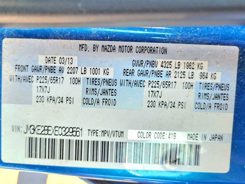 50850356 :رقم المزاد ، JM3KE2BEXE0329561 vin ، 2014 Mazda Cx-5 مزاد بيع