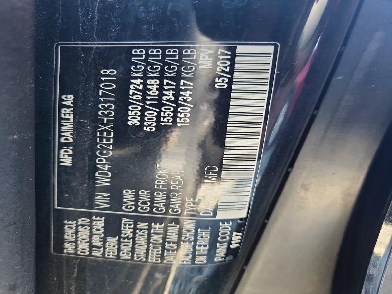 Aukcja sprzedaży 2017 Mercedes-benz Metris, vin: WD4PG2EEXH3317018, numer aukcji: 51028756