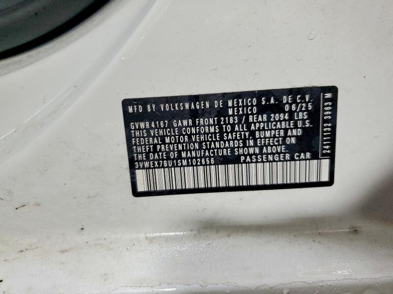 48396066 :رقم المزاد ، 3VWEX7BU1SM102656 vin ، 2025 Volkswagen Jetta مزاد بيع