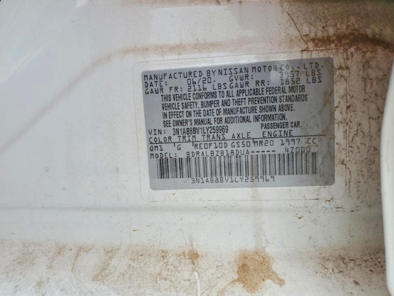 Продаж на аукціоні авто 2020 Nissan Sentra, vin: 3N1AB8BV1LY259969, номер лоту: 49842806