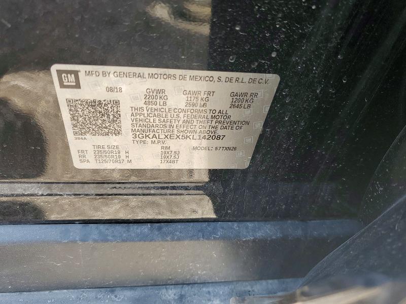 Aukcja sprzedaży 2019 Gmc Terrain, vin: 3GKALXEX5KL142087, numer aukcji: 50887146