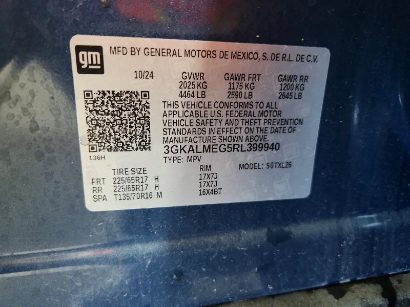 Aukcja sprzedaży 2024 Gmc Terrain, vin: 3GKALMEG5RL399940, numer aukcji: 49289966