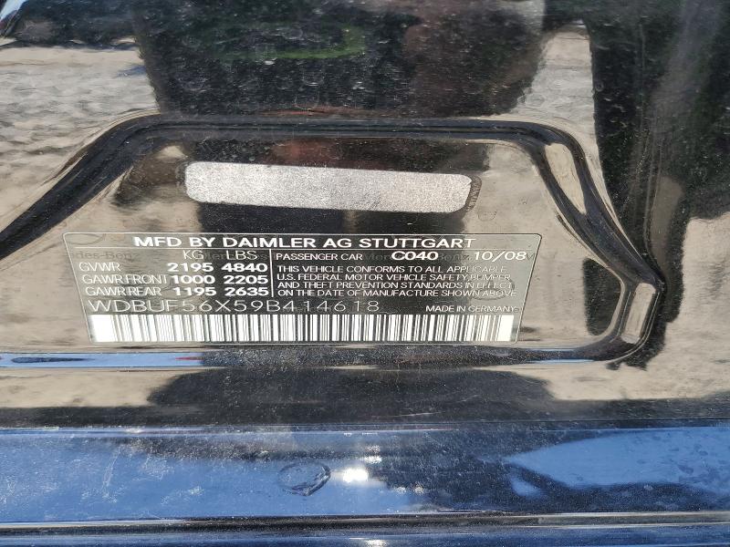 49841526 :رقم المزاد ، WDBUF56X59B414618 vin ، 2009 Mercedes-benz E مزاد بيع