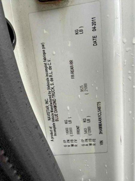 Продаж на аукціоні авто 2012 International 4000, vin: 3HAMMAAN1CL548775, номер лоту: 51478986