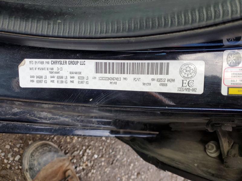 Продажа на аукционе авто 2013 Dodge Avenger, vin: 1C3CDZCB4DN674913, номер лота: 47978396