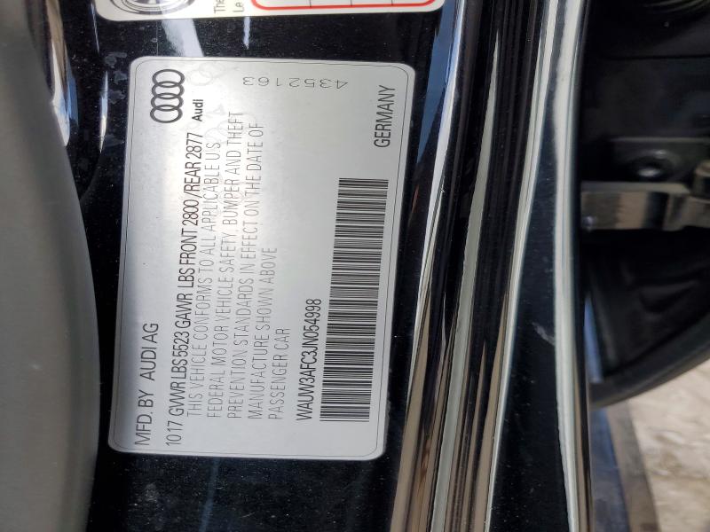 50115346 :رقم المزاد ، WAUW3AFC3JN054998 vin ، 2018 Audi A7 مزاد بيع