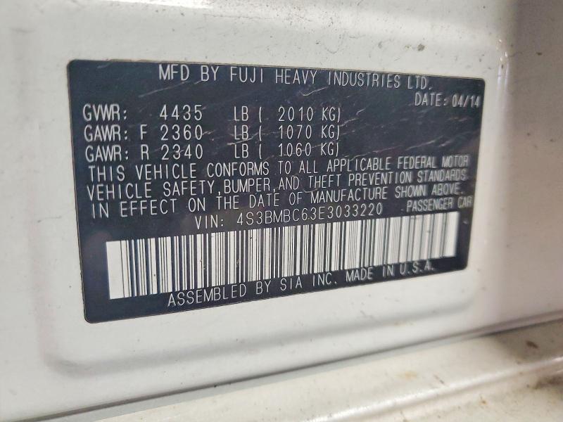 Продажа на аукционе авто 2014 Subaru Legacy, vin: 4S3BMBC63E3033220, номер лота: 48312956