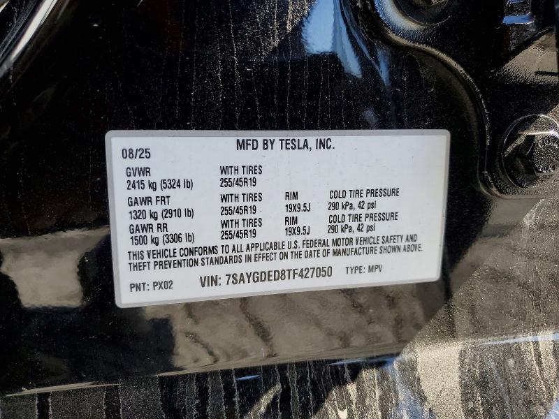 Aukcja sprzedaży 2026 Tesla Model Y, vin: 7SAYGDED8TF427050, numer aukcji: 51531546