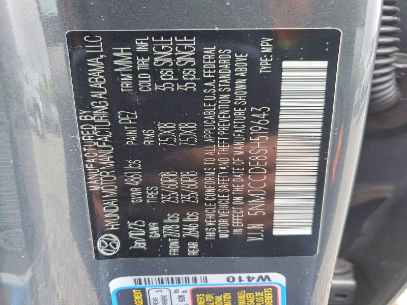 51138406 :رقم المزاد ، 5NMJCCDE8SH519643 vin ، 2025 Hyundai Tucson مزاد بيع