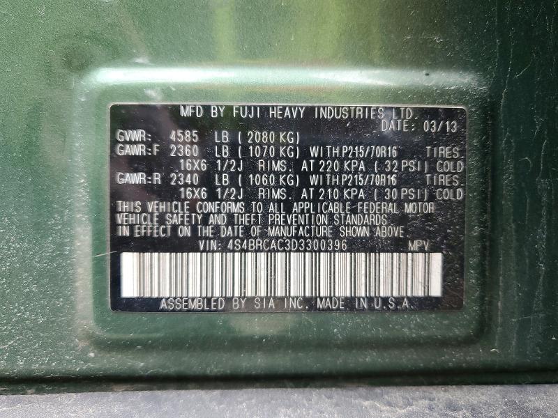 Продажа на аукционе авто 2013 Subaru Outback, vin: 4S4BRCAC3D3300396, номер лота: 49226326
