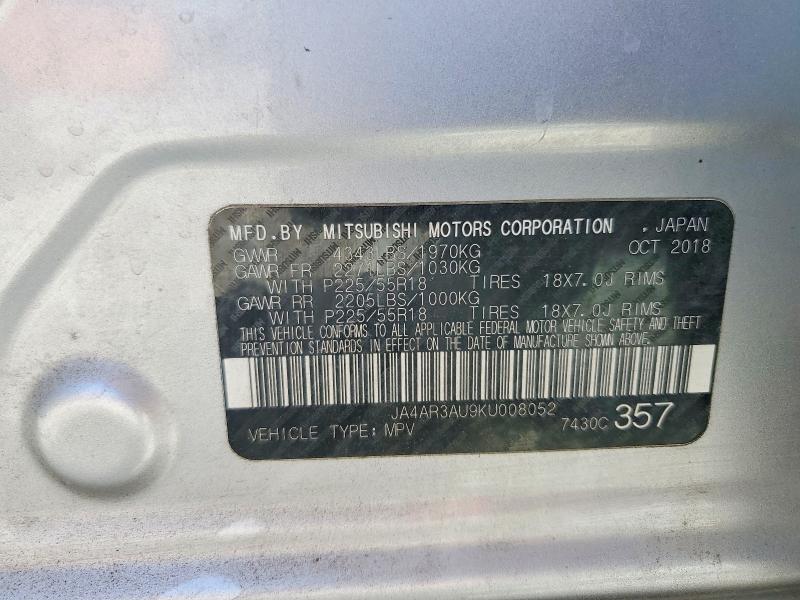 Aukcja sprzedaży 2019 Mitsubishi Outlander Sport, vin: JA4AR3AU9KU008052, numer aukcji: 50554916