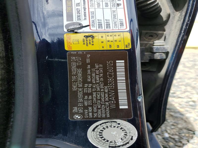 Aukcja sprzedaży 2008 Bmw 528, vin: WBANV13528CZ60125, numer aukcji: 49991396